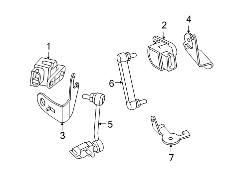 2013 BMW 335is Electrical Components Bracket, Level Sensor, Left Diagram for 37146763593