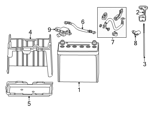 2014 Honda Accord Battery Cover, Battery Diagram for 31531-T3V-A00