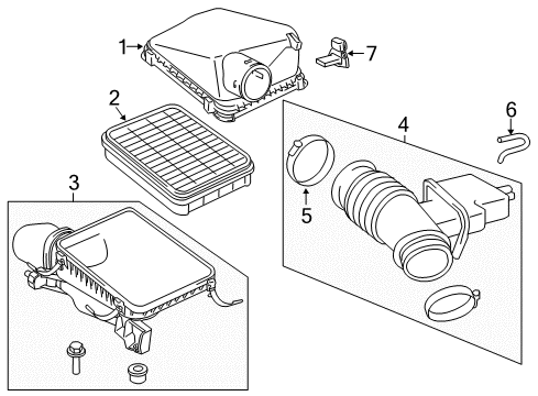 2013 Toyota Tundra Filters Upper Cover Diagram for 17705-0S021