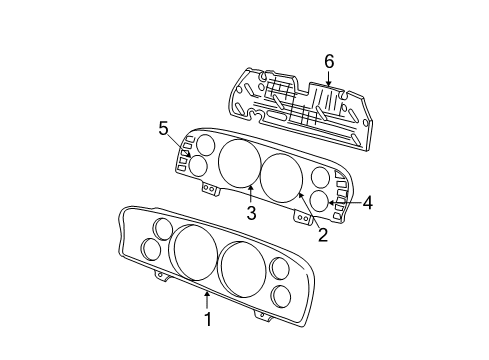 2001 Jeep Grand Cherokee Cluster & Switches TACHOMETER Diagram for 5018113AA