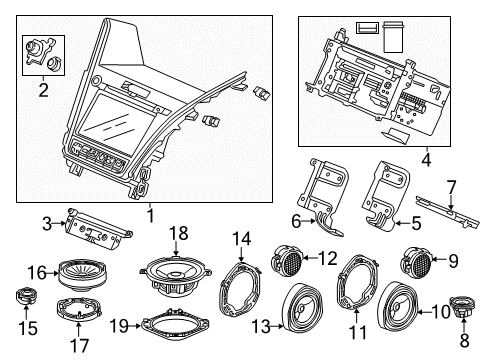 2015 Acura RLX A/C & Heater Control Units Cover, Air Conditioner Diagram for 39546-TY2-A01