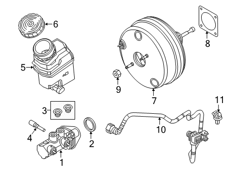 2017 Ram ProMaster City Dash Panel Components Seal Kit-Master Cylinder Diagram for 68119777AA