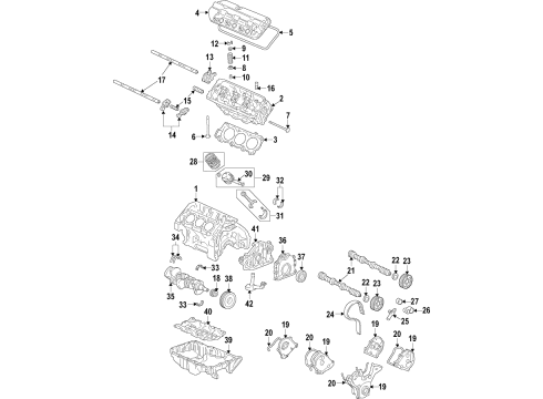2016 Acura TLX Engine Parts, Mounts, Cylinder Head & Valves, Camshaft & Timing, Variable Valve Timing, Oil Pan, Oil Pump, Balance Shafts, Crankshaft & Bearings, Pistons, Rings & Bearings Unit Assembly, Acm Diagram for 38700-TZ7-A02