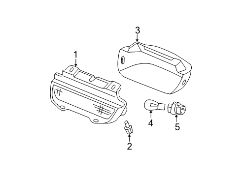 2004 Honda Element Bulbs Cover *NH167L* (GRAPHITE BLACK) Diagram for 34271-SCV-A01ZA