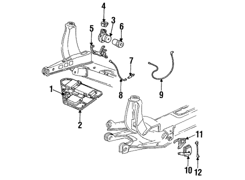 1992 Cadillac Eldorado Ride Control Control Module Bracket Diagram for 3536673