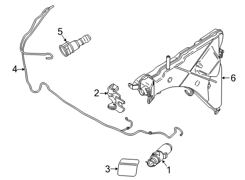 2015 BMW X6 Washer Components Connector Diagram for 61667132881