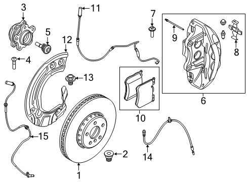 2022 BMW X4 Front Brakes CALIPER HOUSING RIGHT Diagram for 34106897366