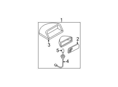 2006 Nissan Altima Bulbs Lamp Assembly-Stop, High Mounting Diagram for 26590-ZB002