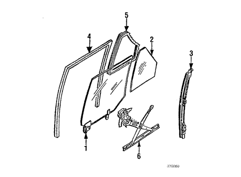 1985 Nissan Pulsar NX Rear Door - Glass & Hardware Front Door Outside Handle Assembly, Right Diagram for 80606-01M00