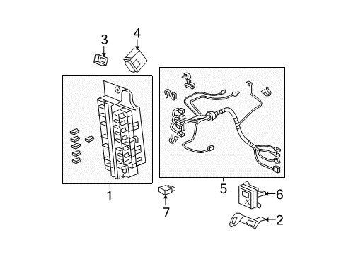 2007 Honda Fit Anti-Theft Components EPS Unit Diagram for 39980-SLN-A11