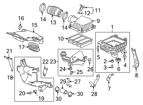 2021 Honda Accord Powertrain Control Sensor Assembly, Crank Diagram for 37500-59B-J01
