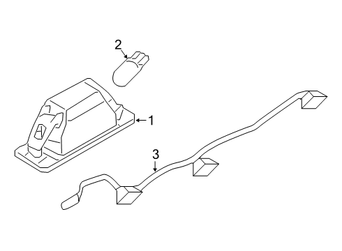 2021 Nissan Kicks Bulbs Harness-Licence Plate Lamp Diagram for 24055-5RB0A