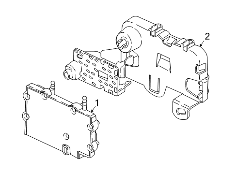 2022 BMW 530i xDrive Electrical Components BRACKET, CONTROL UNIT Diagram for 61359493182