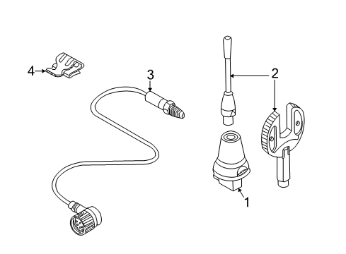 2002 BMW 330i Antenna & Radio Line Clip, Double Diagram for 61138380213