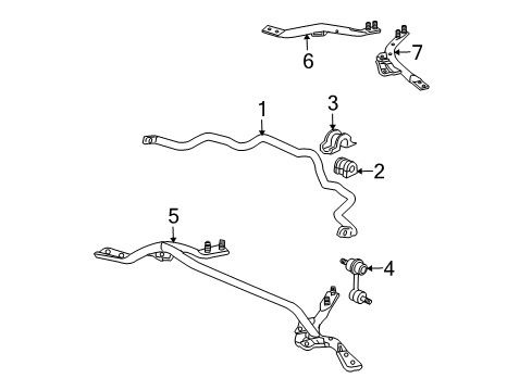 2003 Honda Accord Stabilizer Bar & Components - Front Link, Right Front Stabilizer Diagram for 51320-SDA-A04