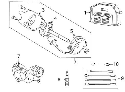 1999 Dodge Dakota Ignition System Powertrain Control Module Diagram for RL040027AG