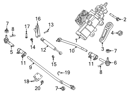 2021 Ford E-350 Super Duty Steering Column & Wheel, Steering Gear & Linkage Steering Wheel Bolt Diagram for -W705985-S437