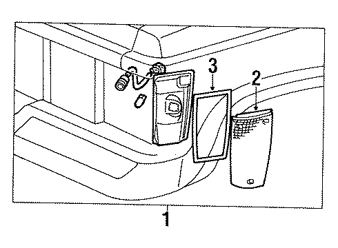 1984 Toyota Land Cruiser Park & Signal Lamps Lens Diagram for 81511-90A00