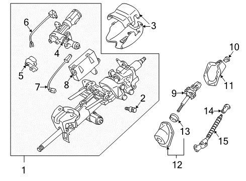 2004 Lexus GX470 Steering Column & Wheel, Steering Gear & Linkage Cover, Steering Pad, RH Diagram for 84258-58010-C0