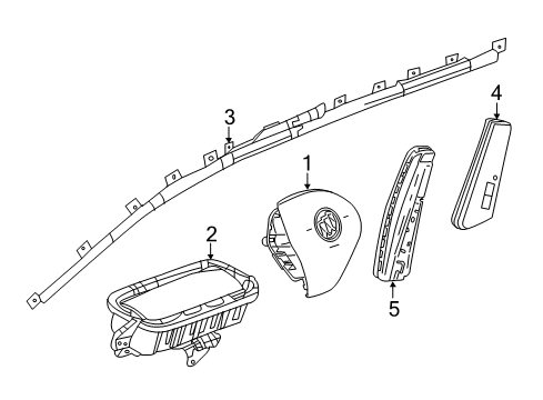 2022 Buick Enclave Air Bag Components Driver Air Bag Diagram for 84949425