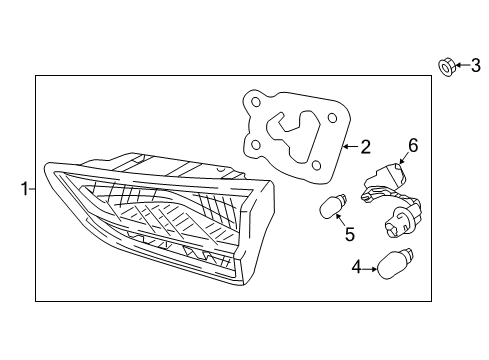 2020 Hyundai Elantra GT Bulbs Lamp Assembly-Rear Combination Inside, LH Diagram for 92403-G3000