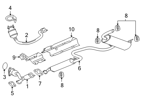 2006 Pontiac G6 Exhaust Components Shield Asm-Exhaust Heat (At Dash Panel) Diagram for 25866503