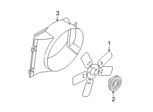 2009 Dodge Durango Cooling System, Radiator, Water Pump, Cooling Fan SHROUD-SHROUD-Radiator Diagram for 52028996AB