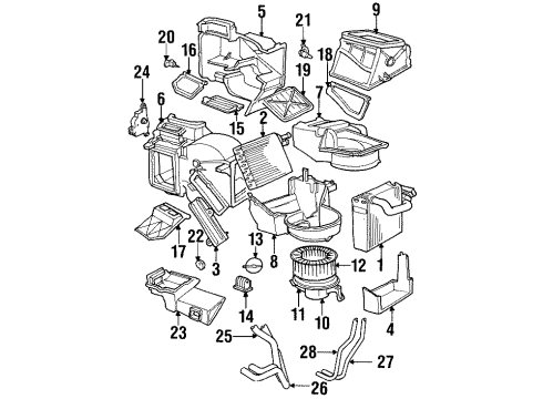 1998 Chrysler Sebring Air Conditioner DRIER-Air Conditioning Filter Diagram for MR270457