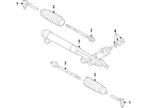 2009 Chevrolet Express 1500 P/S Pump & Hoses, Steering Gear & Linkage Power Steering Return Hose Diagram for 15777863