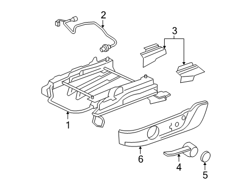 2009 Ford Mustang Tracks & Components Handle Cover Diagram for 5R3Z-6362768-AAA