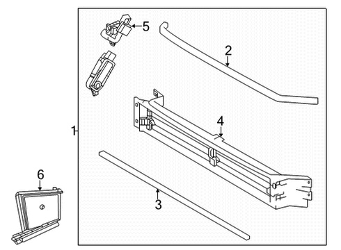 2022 Toyota Venza Air Inlet Guide Plate Diagram for 16695-24010