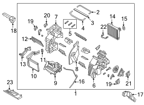 2020 Hyundai Palisade Air Conditioner Case-Heater, RH Diagram for 97135-S8000