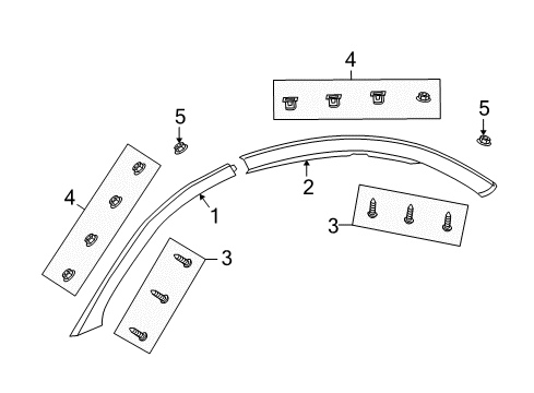 2003 Saturn Ion Exterior Trim - Roof Drip Molding Diagram for 21996294