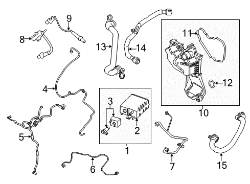 2014 Ford Transit Connect Emission Components Purge Line Diagram for CV6Z-9D289-T