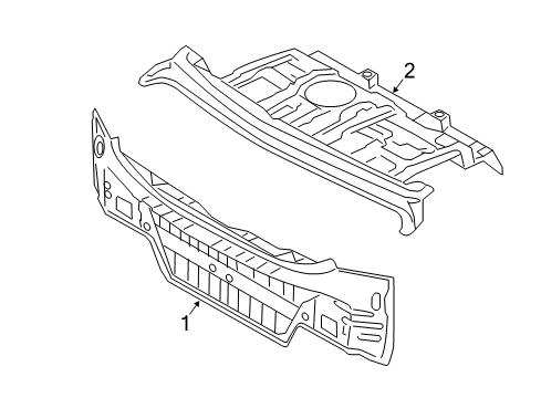 2020 Kia Cadenza Rear Body Panel Assembly-Back Diagram for 69100F6000