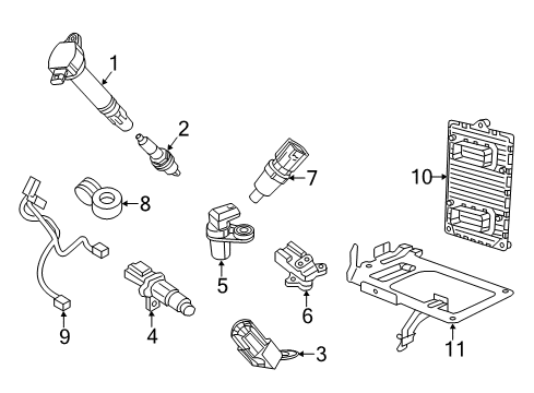 2011 Dodge Journey Ignition System Powertrain Control Module Diagram for RL150618AB