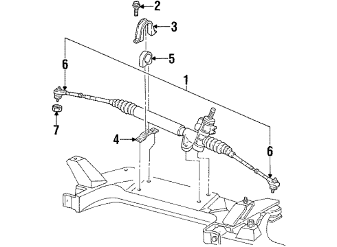 1999 Plymouth Neon Steering Column & Wheel, Steering Gear & Linkage Power Steering Gear Diagram for 4626971AC