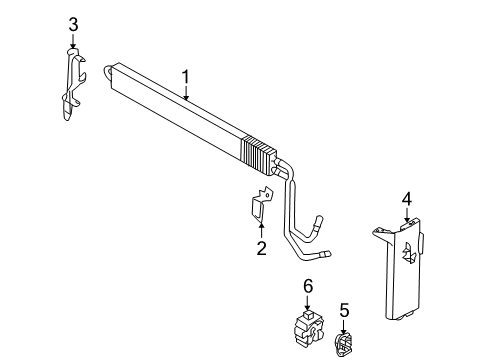 2014 BMW X6 Power Steering Oil Cooler Retaining Clip Diagram for 17117585491