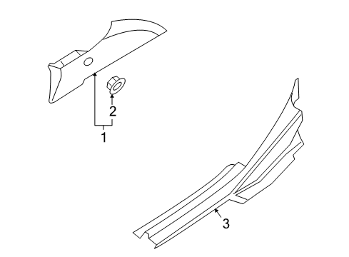 2005 Kia Amanti Interior Trim - Quarter Panels Trim Assembly-Rear Pillar Diagram for 858603F010NF