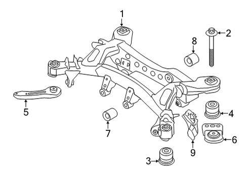 2022 BMW 430i Suspension Mounting - Rear PUSH ROD LEFT Diagram for 33306883287