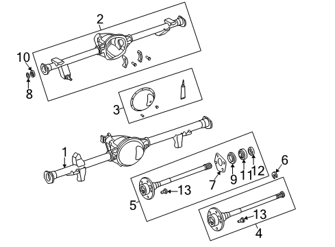 2004 Jeep Wrangler Axle Housing - Rear RETAINER-Axle Shaft Seal Diagram for 5083678AA