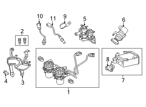 2014 Toyota Tundra Powertrain Control Rear Oxygen Sensor Diagram for 89465-0C190