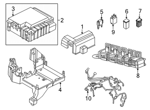 2021 Ford F-150 Fuse Box Maxi Fuse Diagram for GU5Z-14526-E