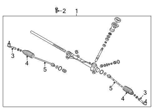 2022 Hyundai Kona Electric Steering Gear & Linkage GEAR ASSY-STEERING Diagram for 56500-K4100