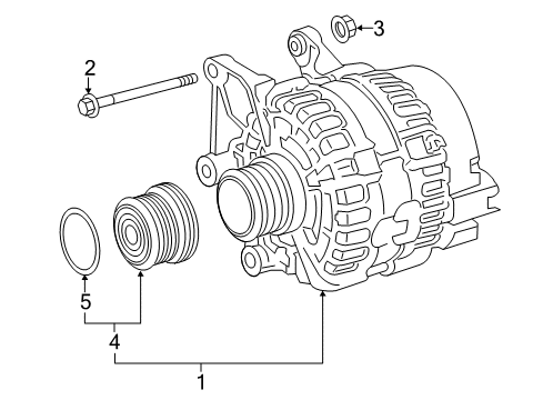 2018 Infiniti Q60 Alternator Seal-O Ring Diagram for 14665-HG00A