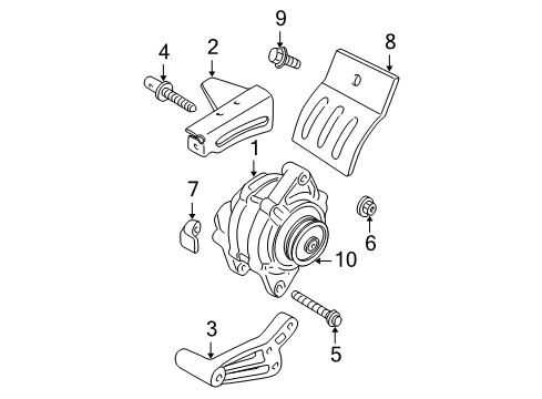 2003 Dodge Neon Alternator ALTERNATR-Engine Diagram for 56029915AB