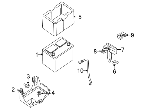 2007 Infiniti QX56 Battery Cable Assy-Battery Earth Diagram for 24080-ZR00A