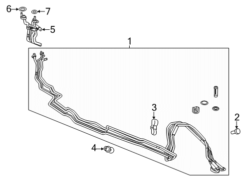 2020 Buick Enclave A/C Condenser, Compressor & Lines Rear Pipe Assembly Repair Kit Diagram for 88878218