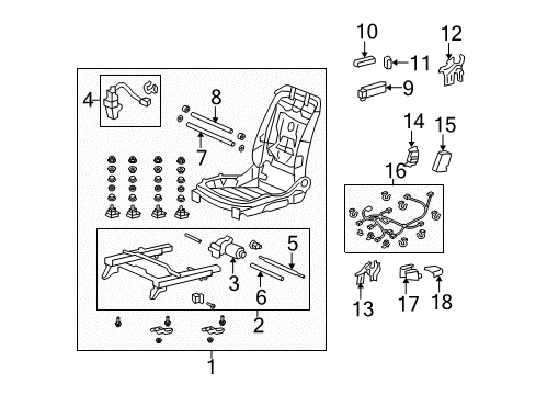 2013 Honda Crosstour Power Seats Cover, R. FR. Seat Foot (Outer) *NH167L* (RR) (GRAPHITE BLACK) Diagram for 81107-TA0-A71ZA