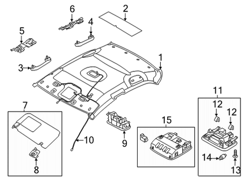 2022 Hyundai Elantra Interior Trim - Roof Label-Sunvisor Diagram for 85261-2F500